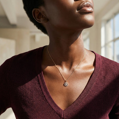 Boundless Stone 9KT Gold Lab Grown Diamond Necklace