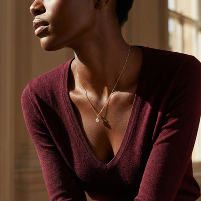 Ethereal Bloom 9KT Gold Lab Grown Diamond Necklace