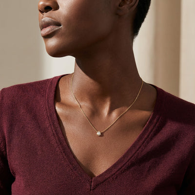 Tear of Light 9KT Gold Lab Grown Diamond Necklace