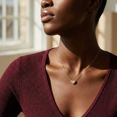 Sweetheart Aura 9KT Gold Lab Grown Diamond Necklace