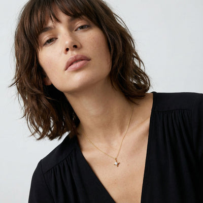 Charm Axis 9KT Gold Lab Grown Diamond Necklace