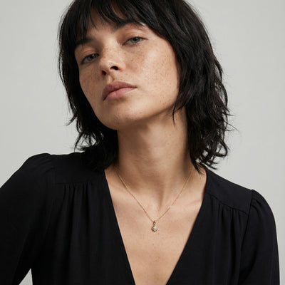 Solar Gleam 9KT Gold Lab Grown Diamond Necklace