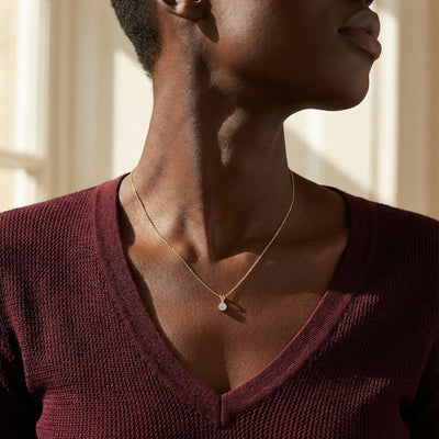 Celestical Dot 9KT Gold Lab Grown Diamond Necklace