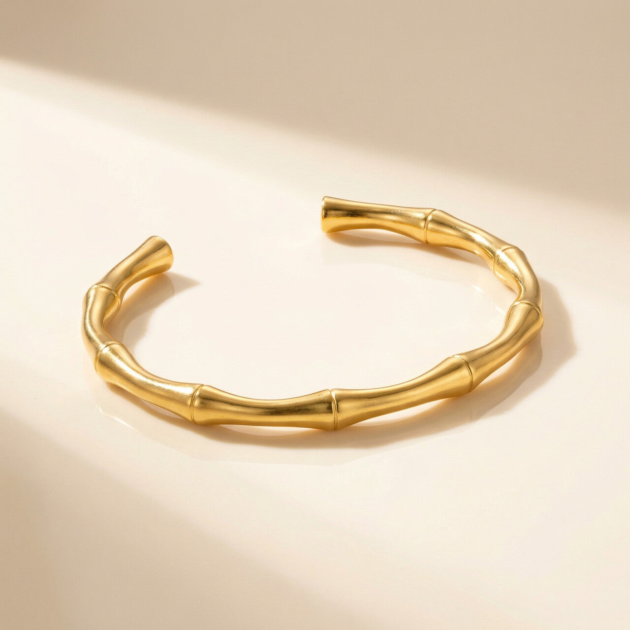 Shop Bamboo Cuff Gold Bracelet for Women - PALMONAS