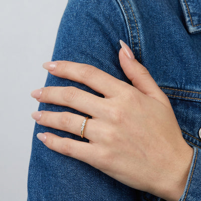 Cascade 9KT Gold Lab Grown Diamond Ring