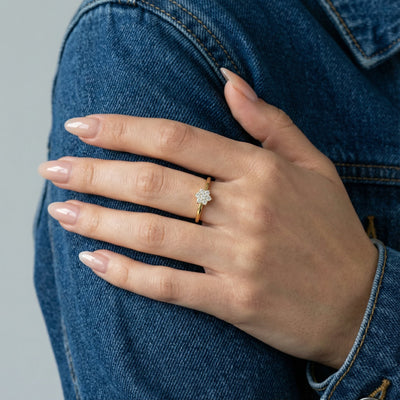 Blossom Spark 9KT Gold Lab Grown Diamond Ring