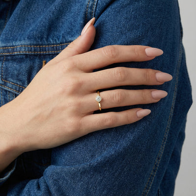 Radiant Crown 9KT Gold Lab Grown Diamond Ring