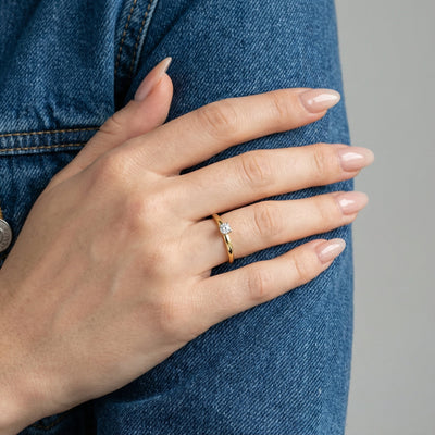 Blush Elegance 9KT Gold Lab Grown Diamond Ring