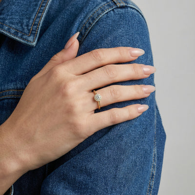 Ethereal Bloom 9KT Gold Lab Grown Diamond Ring