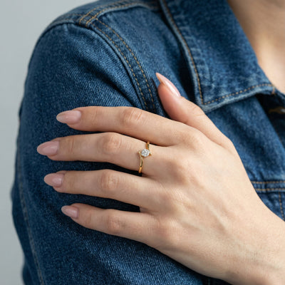 Lunar Flow 9KT Gold Lab Grown Diamond Ring
