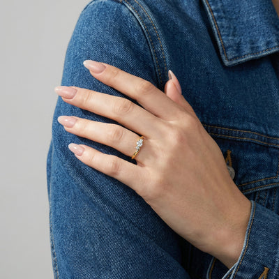 The Harmony Trio 9KT Gold Lab Grown Diamond Ring