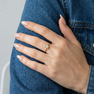 The Clover 9KT Gold Lab Grown Diamond Ring