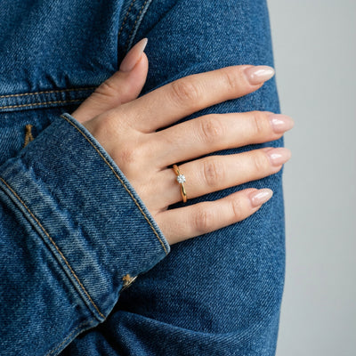 Elysian Spark 9KT Gold Lab Grown Diamond Ring