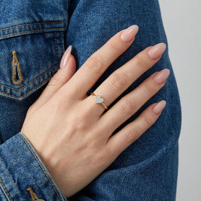 Lustre of Love 9KT Gold Lab Grown Diamond Ring