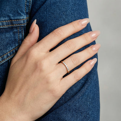 Twilight Gleam Eternity 9KT Gold Lab Grown Diamond Ring