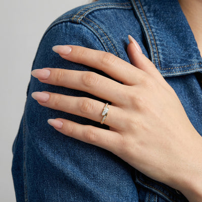 Empress Illusion 9KT Gold Lab Grown Diamond Ring