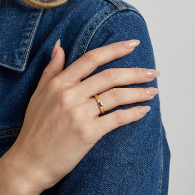 Luminous 9KT Gold Lab Grown Diamond Ring