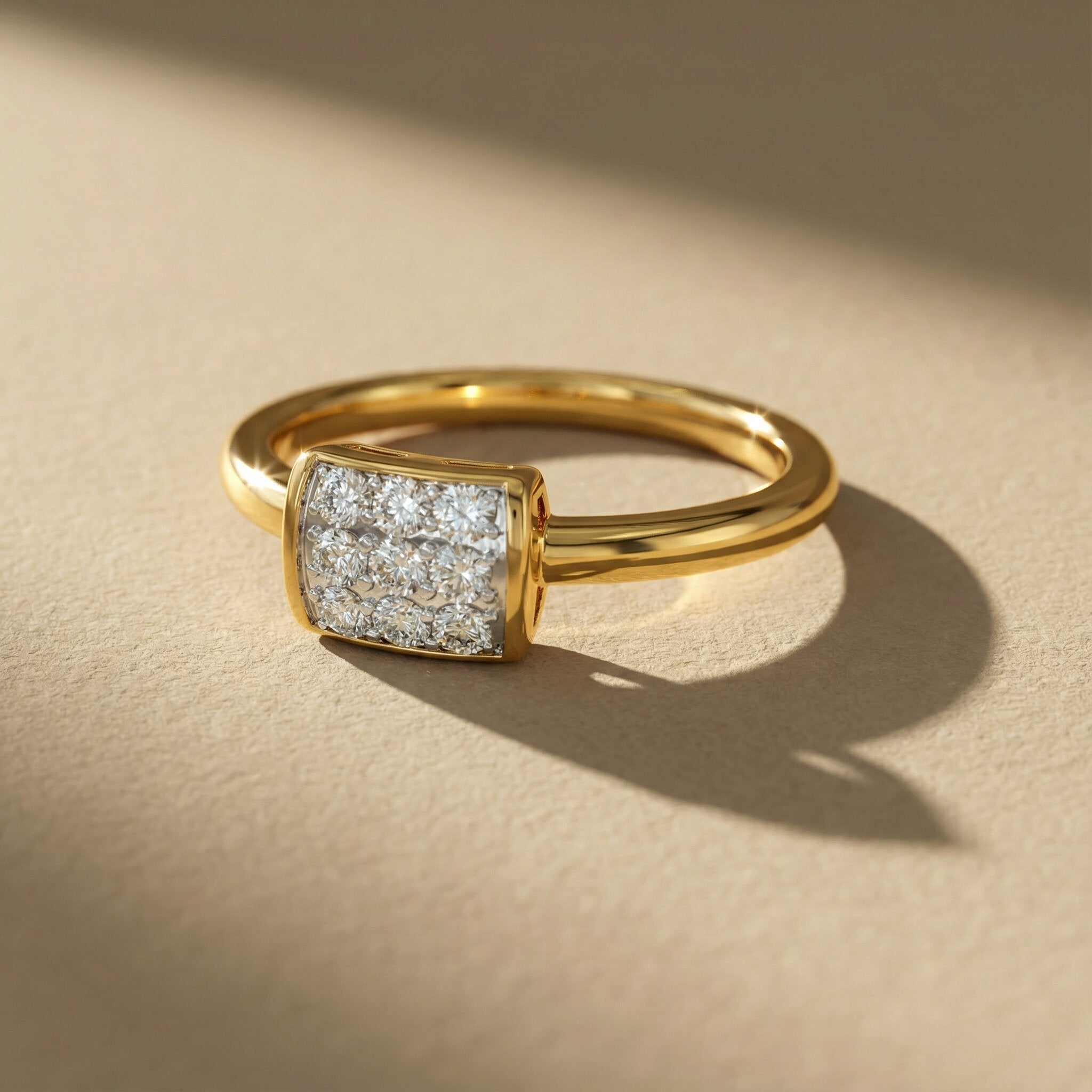 Prism 9KT Gold Laboratory Grown Diamond Ring – PALMONAS