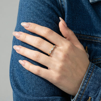 Triple Twist 9KT Gold Lab Grown Diamond Ring