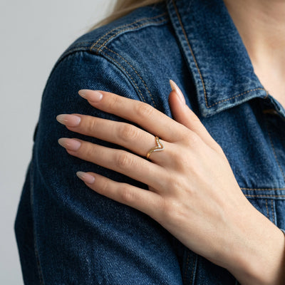 Elegance 9KT Gold Lab Grown Diamond Ring