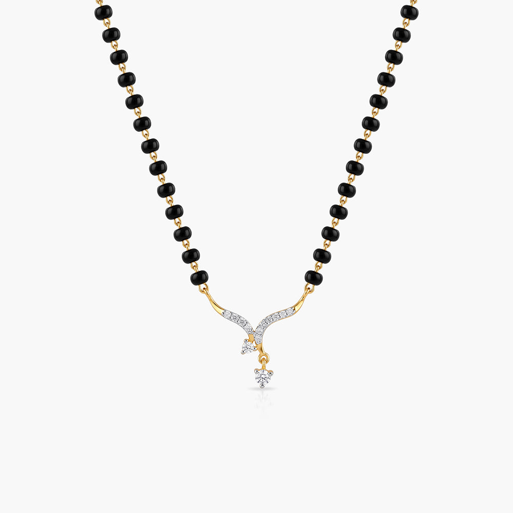 Crystal Drop 925 Sterling Silver Mangalsutra