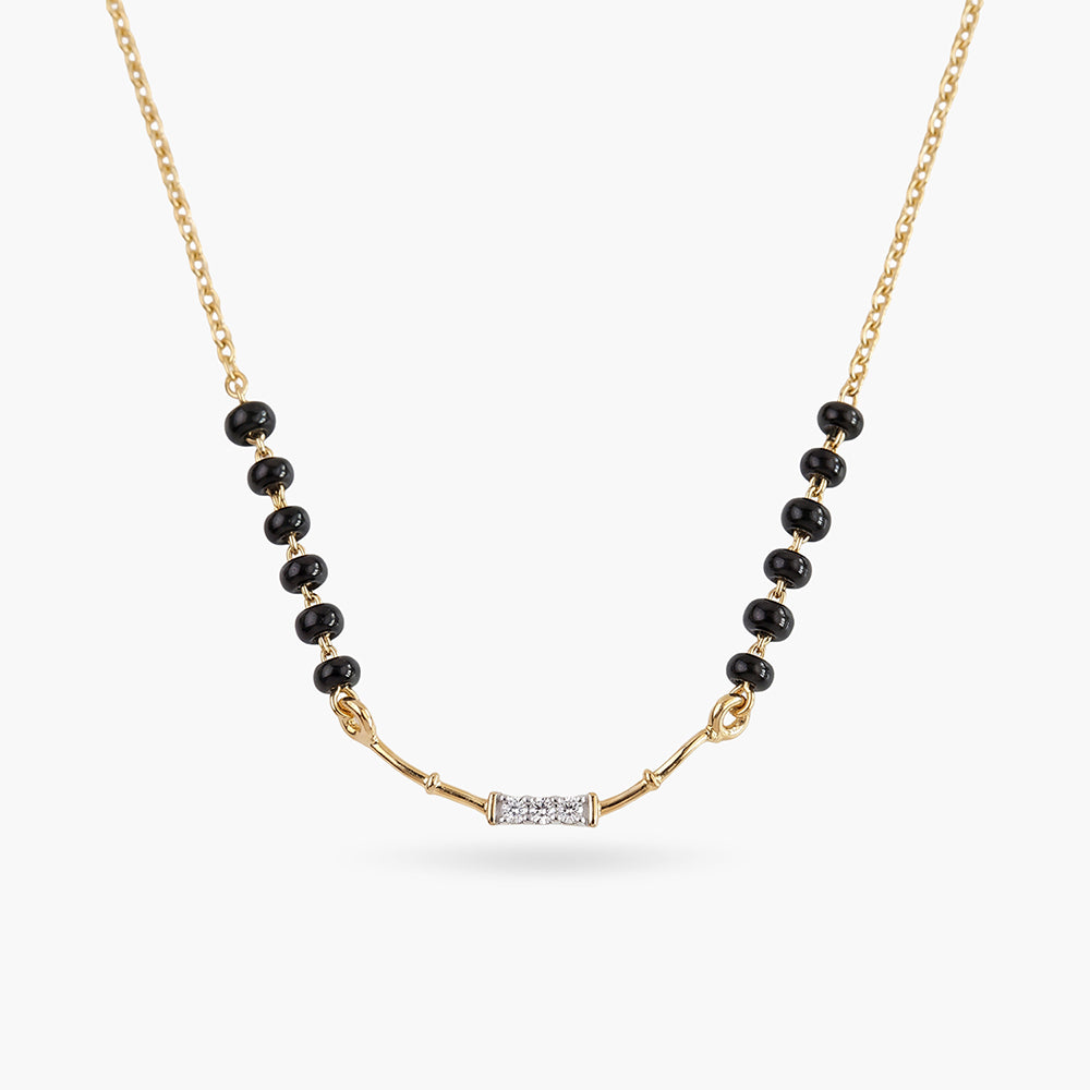 Crystal Bar 925 Sterling Silver Mangalsutra