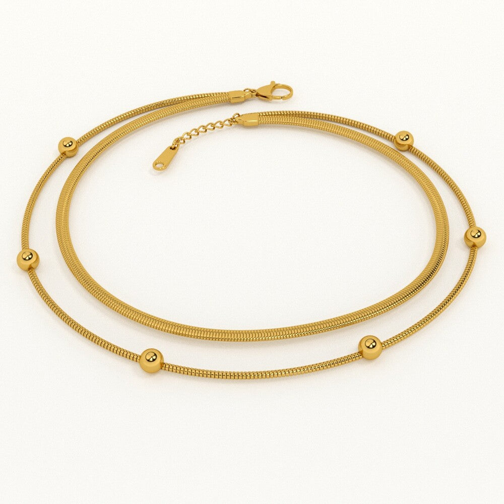 Tiny Bead Layered Anklet