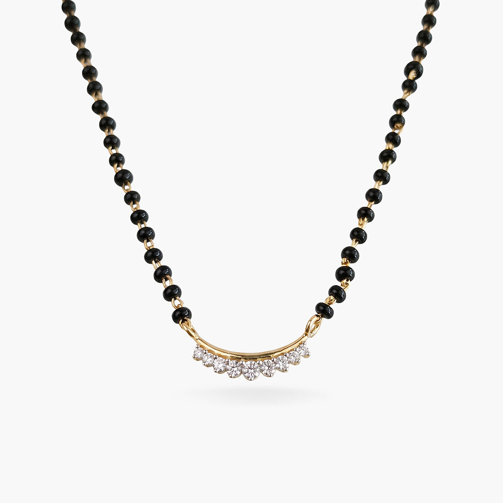 Crystal Fringe 925 Sterling Silver Mangalsutra