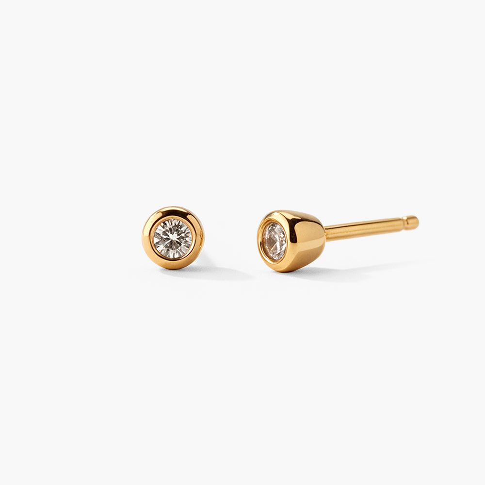 Dewdrop Bezel 925 Sterling Silver Studs