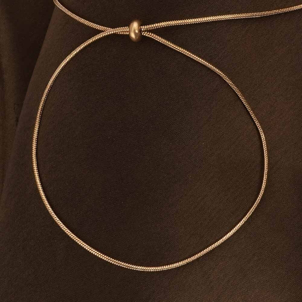 Minimalist Design Snake Chain Round Gold Anklet
