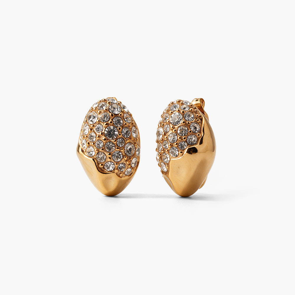 Luminous Crystal Cluster Stud Earrings