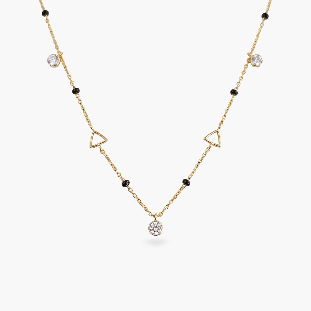 Geometric Station 925 Sterling Silver Mangalsutra