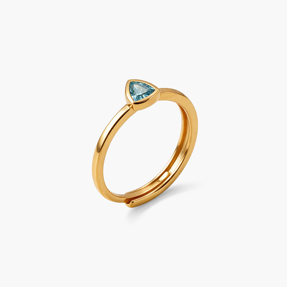 Trigon Solitaire 925 Sterling Silver Ring