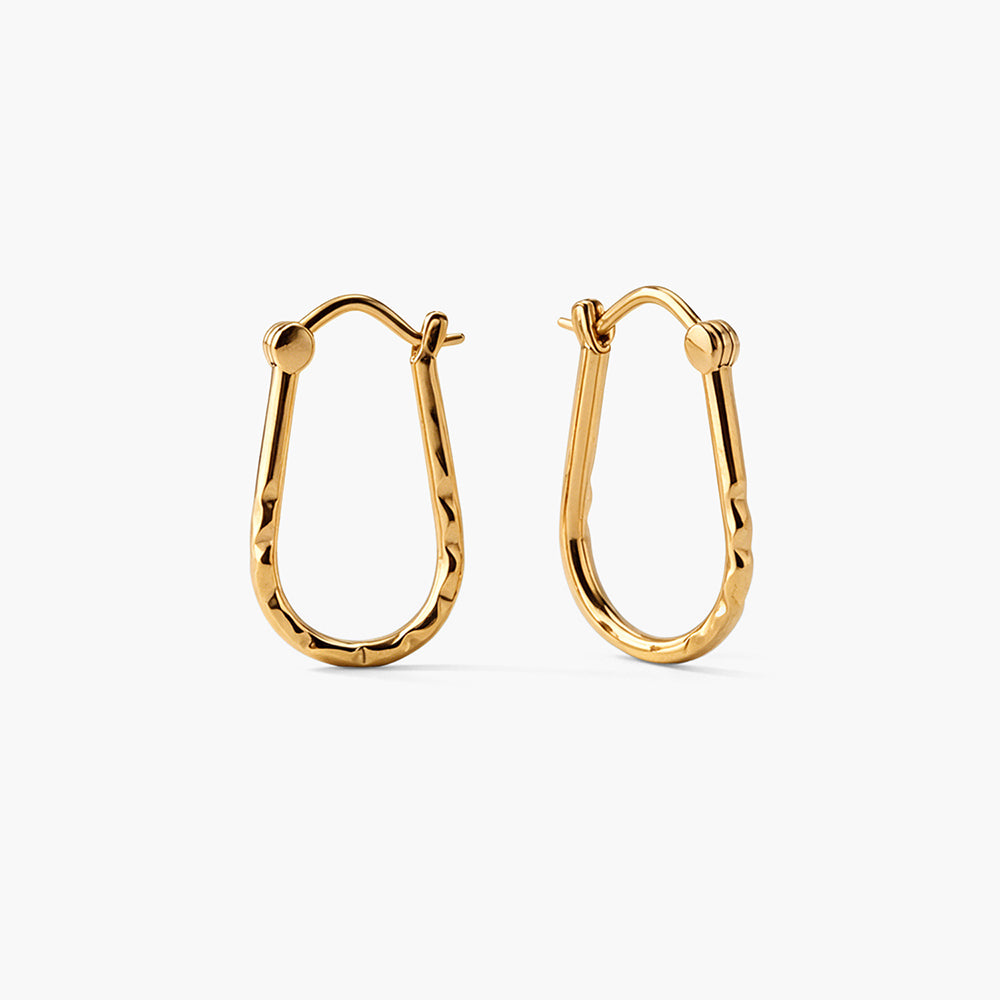 Elongated Loop 925 Sterling Silver Earrings