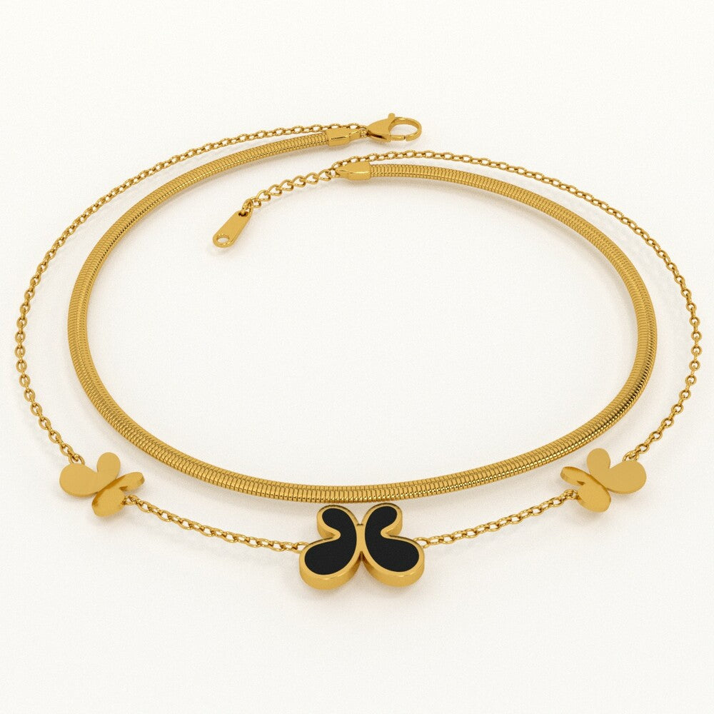 Gold Butterfly Charm Anklet