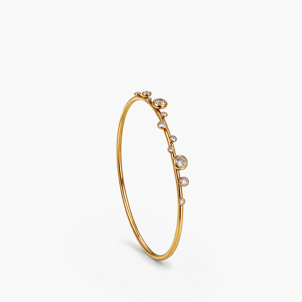Signature Minimal Crystal Bangle Bracelet