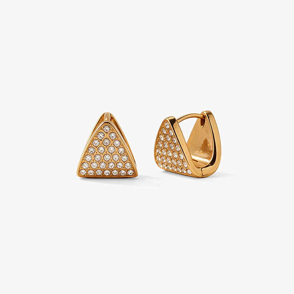 Signature Crystal Triangle Stud Earrings