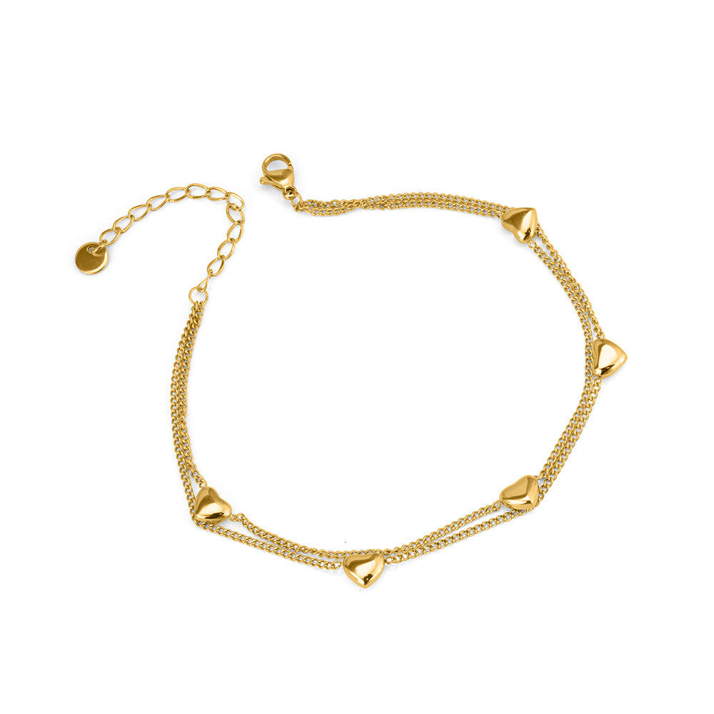 Lovely Heart Link Anklet