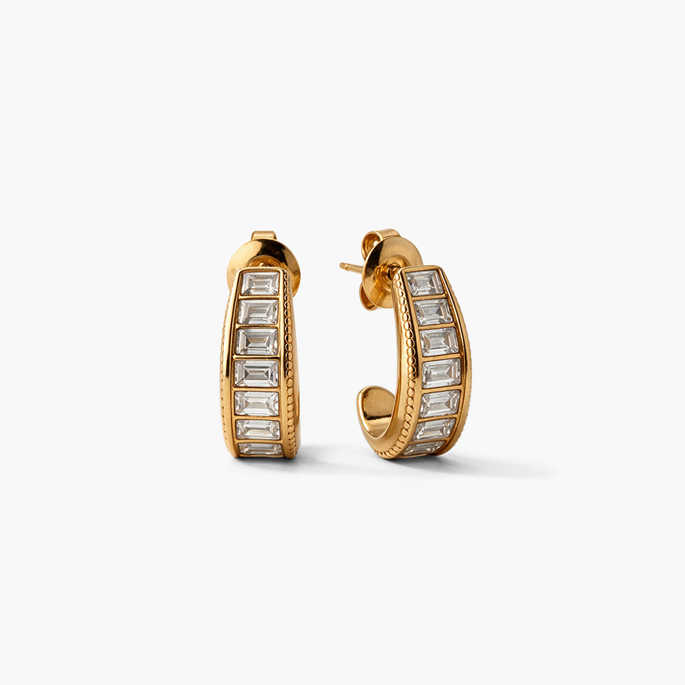 Dazzling Crystal Huggie Earrings