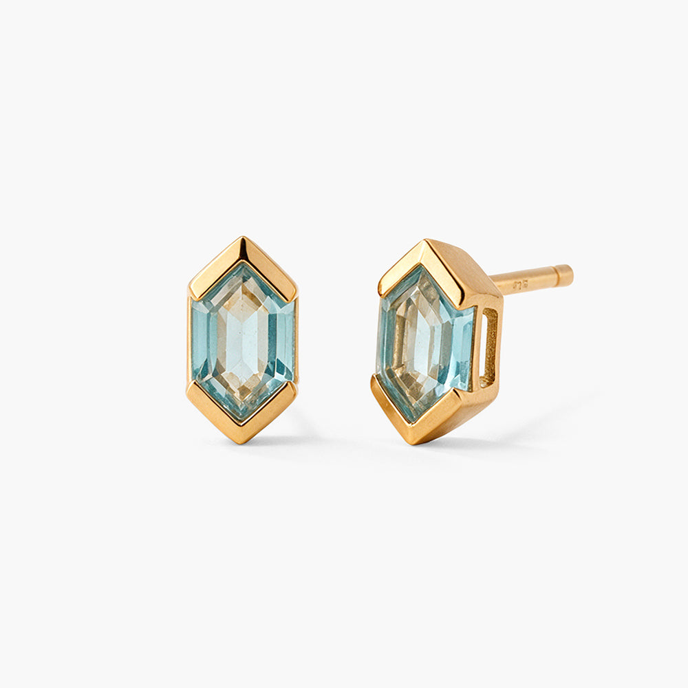 Blue 925 Sterling Silver Studs