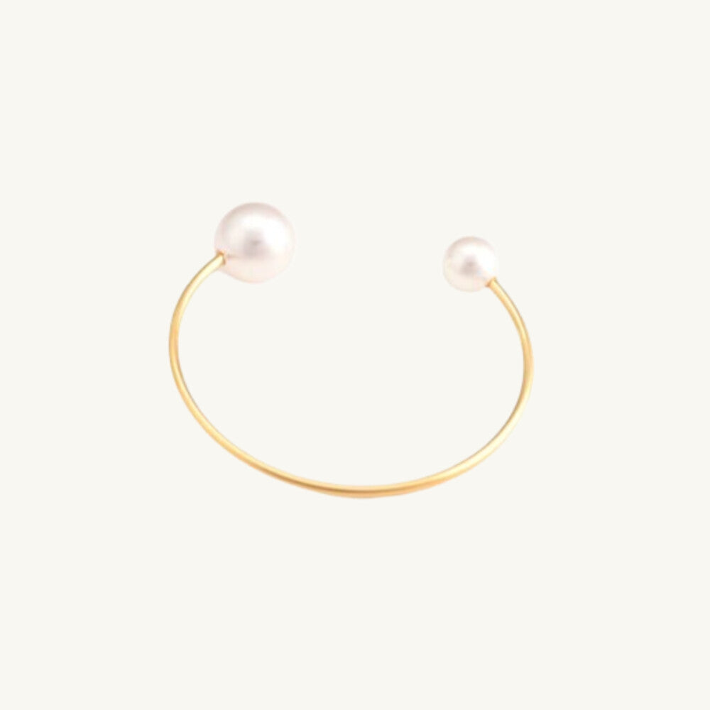 Pearl Cuff Bangle Bracelet