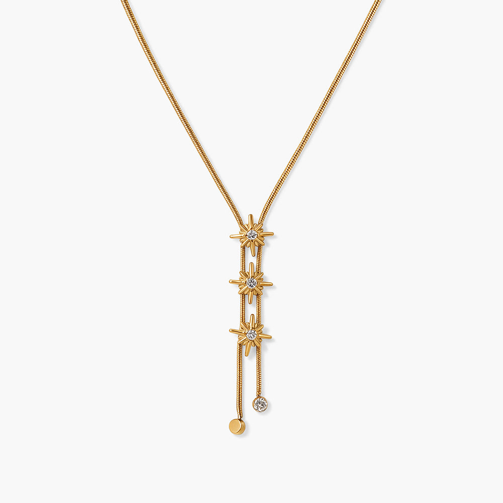 Starlit Star Lariat Necklace