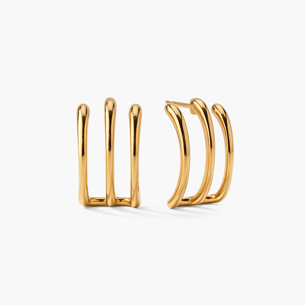 Architect Open Frame 925 Sterling Silver Earrings