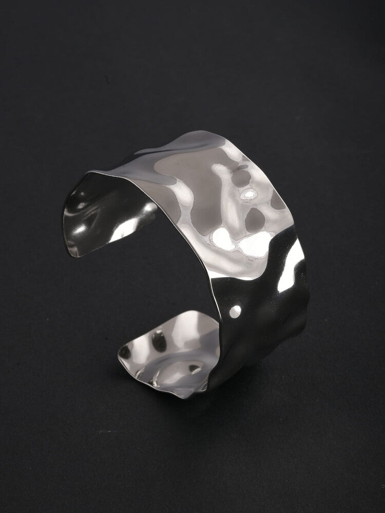 Silver Molten Cuff