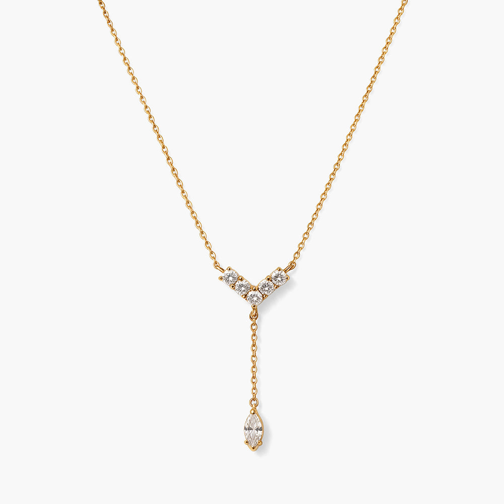 Brilliant Crystal Y Lariat Necklace