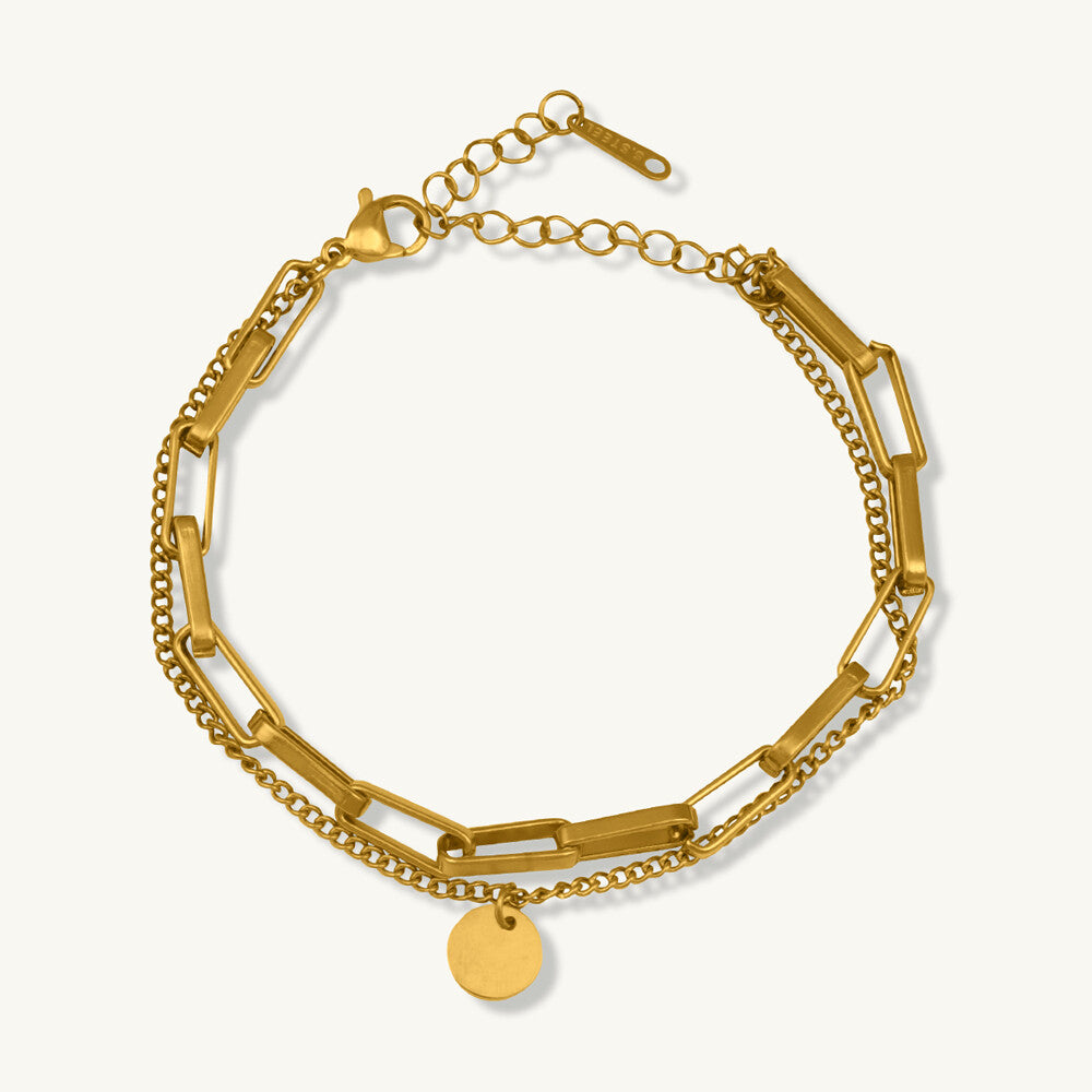 Modern Bar-Link Charm Bracelet