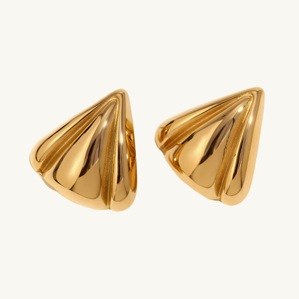 Golden Triangle Stud Earrings