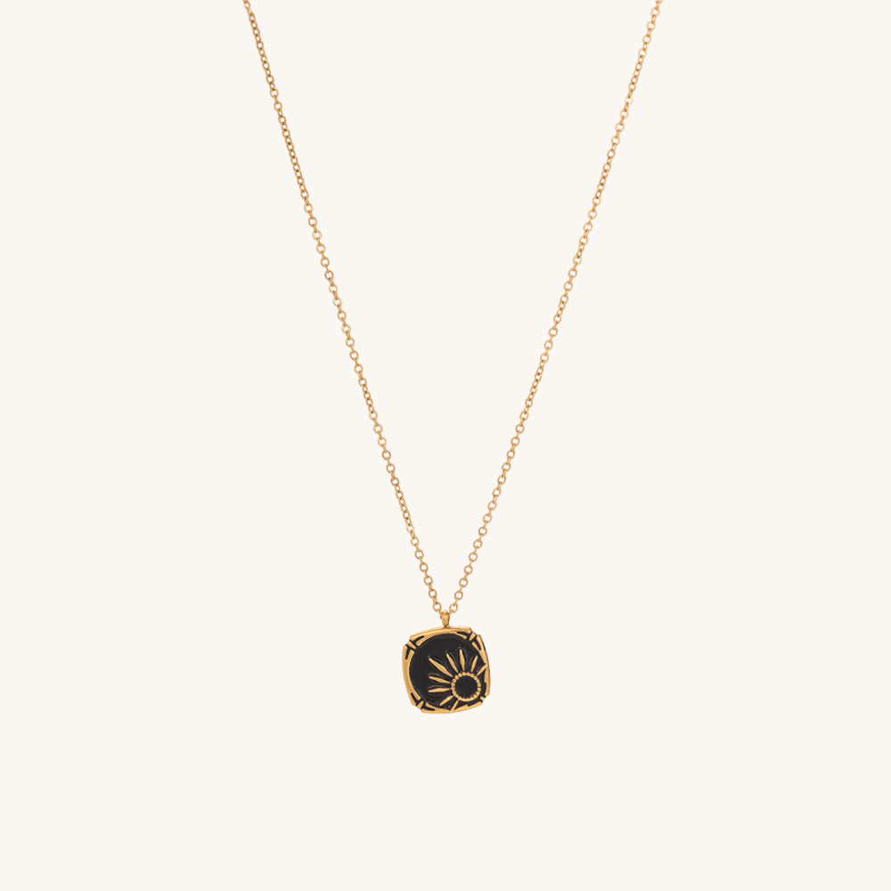 Sunflower Embossed Pendant