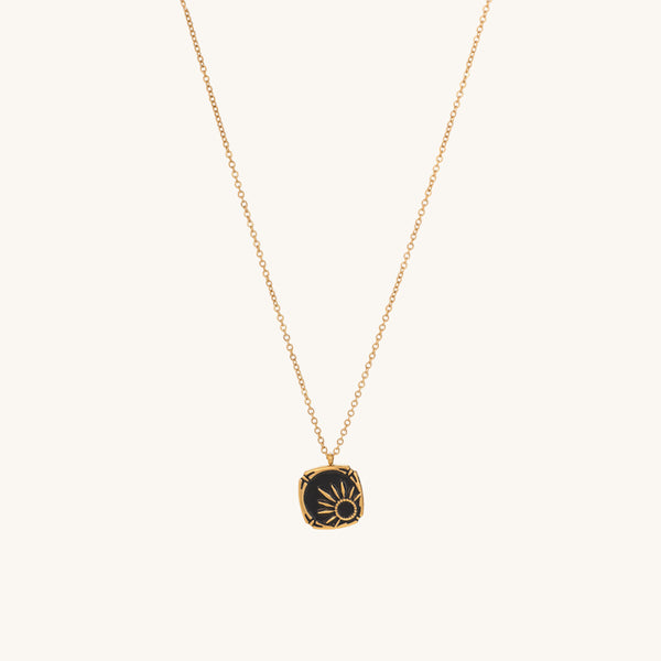 Shop Sunflower Embossed Pendant | 18k Gold Plated Palmonas-2