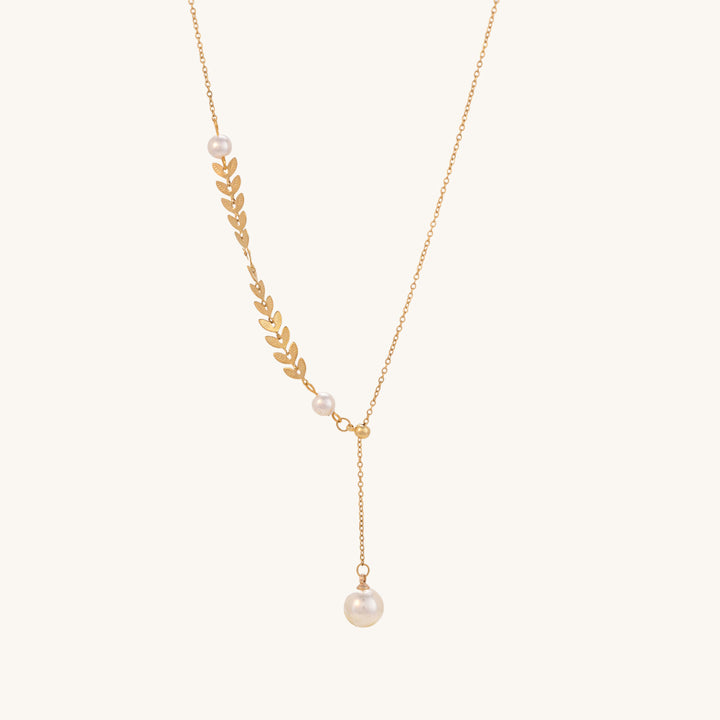 Shop Pearl Fishtail Arrow Chain Necklace | 18k Gold Plated Palmonas-2
